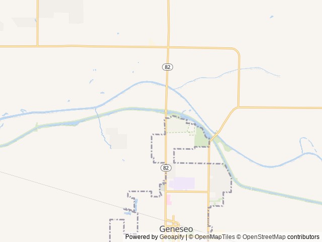 Map of Geneseo Campground location at Geneseo, IL, United States