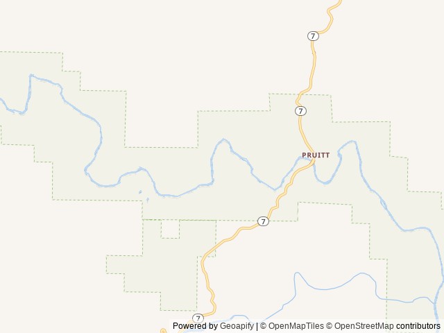 Map of Ozark Campground location at Jasper, AR, United States