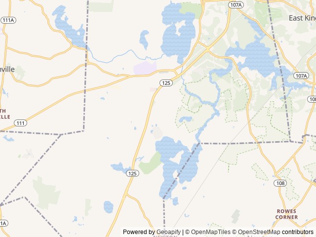 Map of Country Shore Camping Area location at Kingston, NH, United States