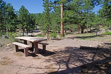 Moraine Park Campground has many tent sites that are walk-in sites with scenic views