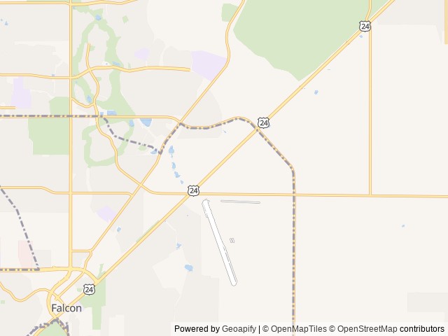 Map of Falcon / Colorado Springs NE KOA Holiday location at Peyton, CO, United States