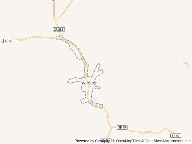 Map for The Alpha near Vanleer, TN