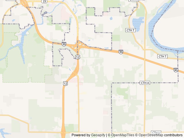 Map of Treetop Villas at Mirror Lake location at Baraboo, WI, United States
