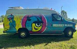 Custom van build out: Unique wrap; diesel heater
