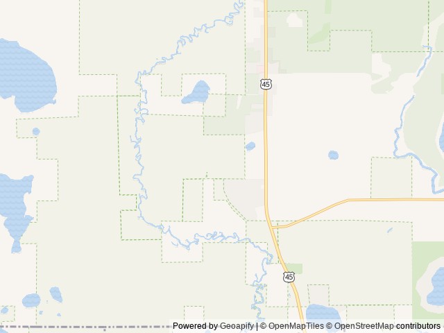 Map of River Road Equestrian Campground location at Conover, WI, United States