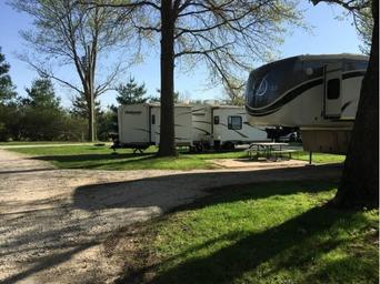 Pull-through RV site