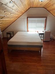 Main Bedroom on the second story of the cabin.