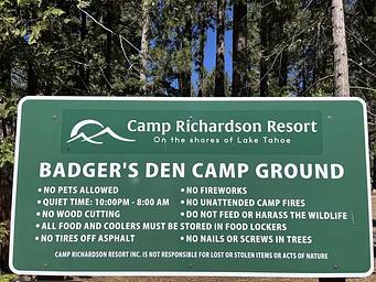 Badger's Den Sign 