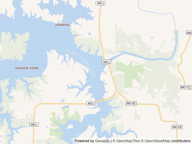 Map of John C. Briscoe Group Use location at Monroe City, MO, United States