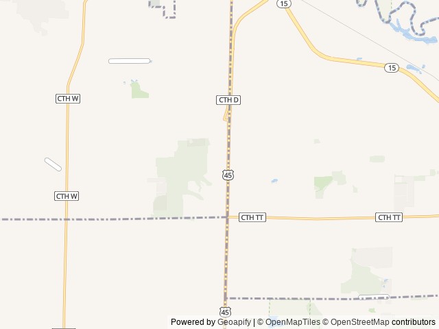 Map of Mulroy's Irish Acres Farm location at New London, WI, United States