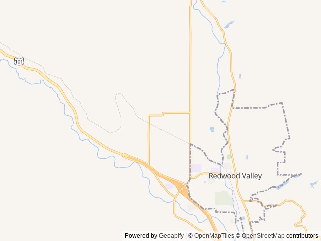 Map for 2014 Winnebago Minnie Winnie 31H near Redwood Valley, CA