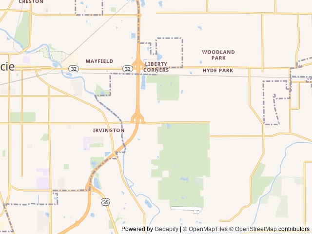 Map of International Aeromodeling Center location at Muncie, IN, United States