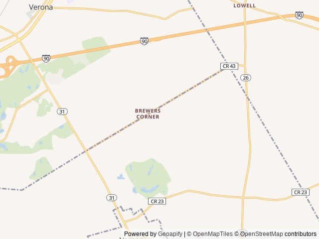 Map of Tilden Hill Farm location at Vernon, NY, United States