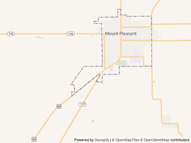 Map of Skyline Trails RV Park location at Mt. Pleasant, UT, United States