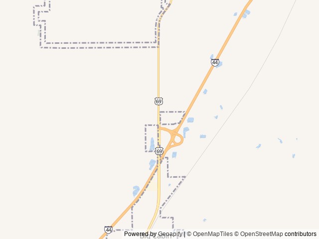 Map of Love's RV Hookup-Big Cabin OK 727 location at Big Cabin, OK, United States