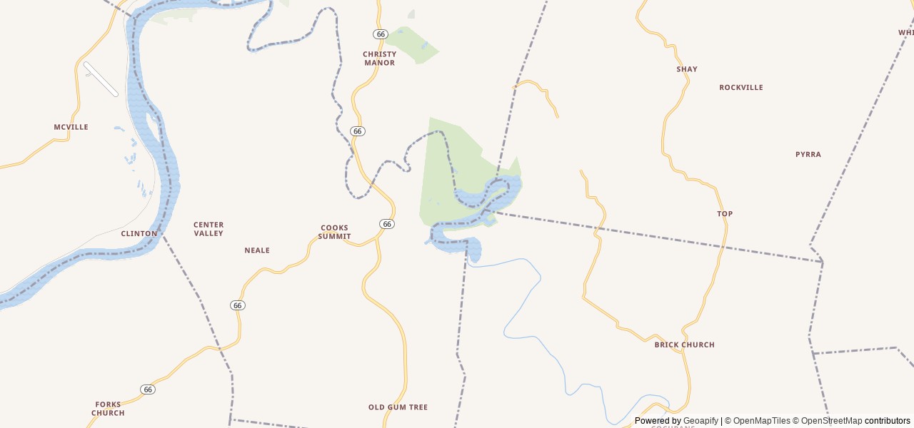 Map of Crooked Creek Lake location at Ford City, PA, United States