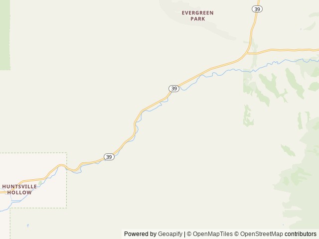 Map of South Fork (UT) location at Huntsville, UT, United States