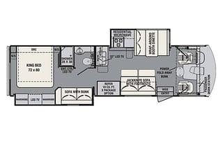 Family RV with a King Bed and Bunk Beds