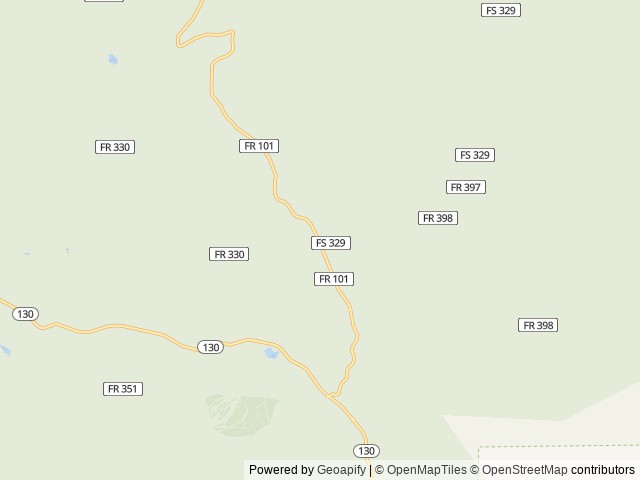 Map of North Fork (WY) location at Laramie, WY, United States