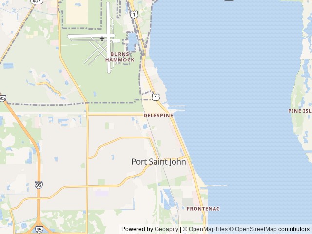 Map for 2022 Forest River RV Cherokee Alpha Wolf 33BH-L near Port Saint John, FL