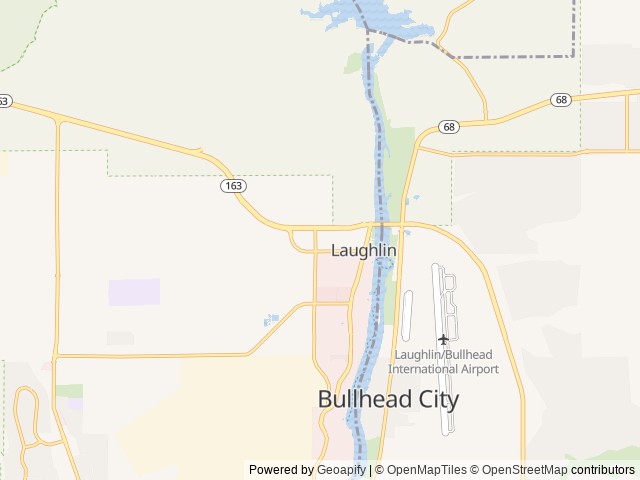 Map of Don Laughlin's Riverside Resort RV Park location at Laughlin, NV, United States