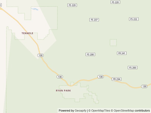 Map of South Brush Creek Campground (WY) location at Saratoga, WY, United States