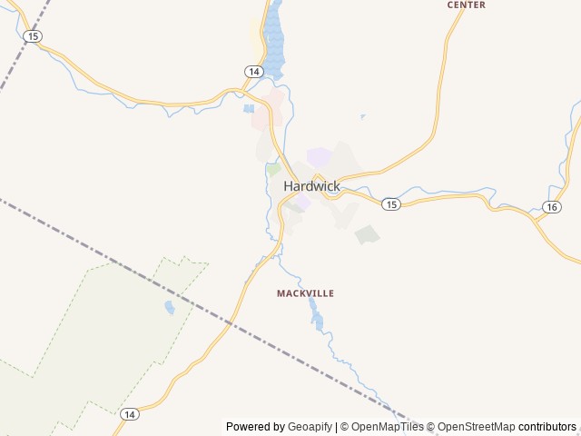 Map of Stone City Treehouse location at Hardwick, VT, United States