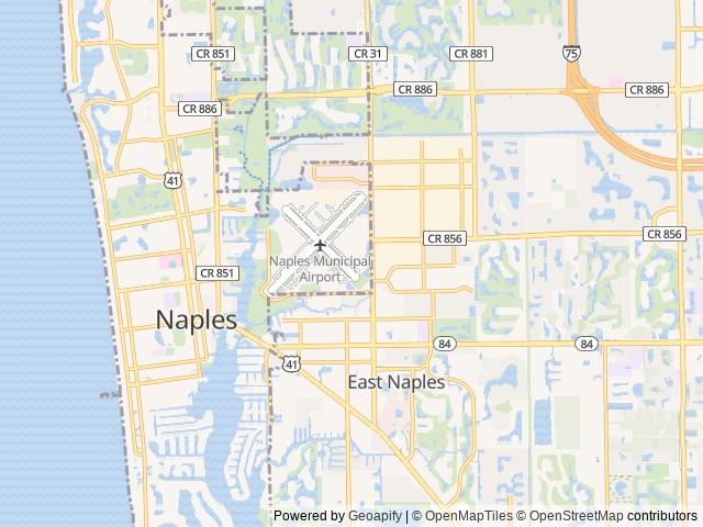 Map of Northtide Naples RV Resort (Age Restricted 55+) location at Naples, FL, United States