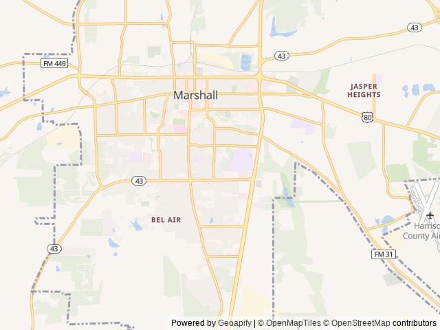 Map for 2023 Jayco Jay Flight SLX 195RB near Marshall, LA