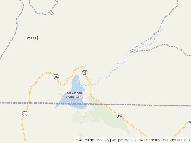 Map of Sitting Bull location at Ten Sleep, WY, United States