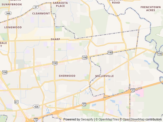 Map of Miller's RV location at Baton Rouge, LA, United States