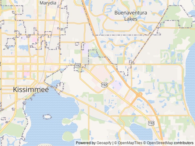 Map of Osceola Heritage Park location at Kissimmee, FL, United States