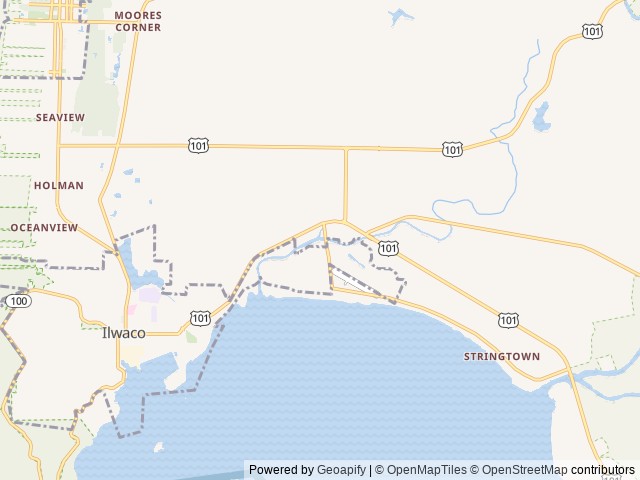 Map of Wallicut River RV Resort location at Ilwaco, WA, United States