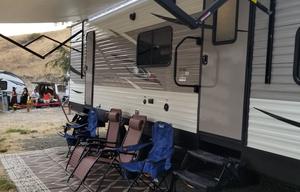 RV Trailer Delivered to Your Reserved Camping site