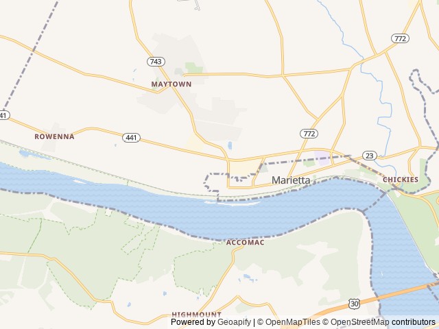 Map for Thor ACE CLASS A Lpa553 near Marietta, PA