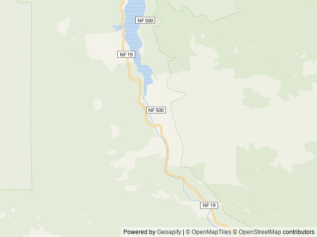 Map of Sunnyside Campground location at Blue River, OR, United States
