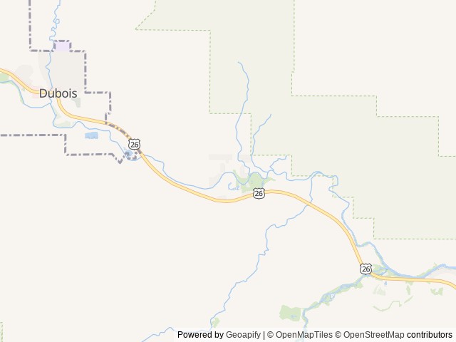 Map of The Longhorn Ranch Resort Lodge & RV Park location at Dubois, WY, United States