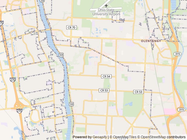 Map for 2021 Forest River RV Cherokee Arctic Wolf 321BH near Upper Arlington, OH