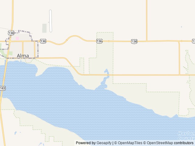 Map of Methodist Cove location at Republican City, NE, United States