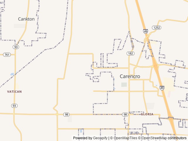 Map for 2015 Keystone RV Outback Terrain Ultra Lite 260TRS near Carencro, LA