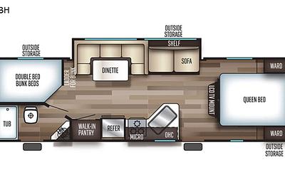 2019 Forest River RV Cherokee Grey Wolf 26DBH