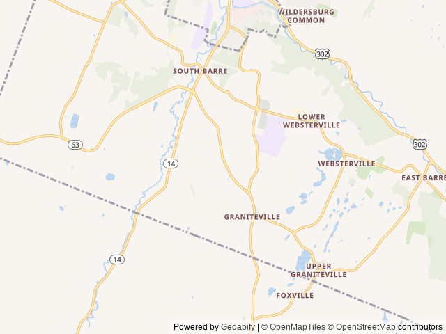 Map of Lazy Lions Campground location at Barre, VT, United States