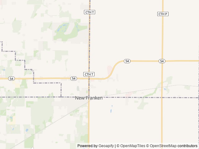 Map for 2026 Forest River RV Cherokee Grey Wolf 26DBH near New Franken, WI