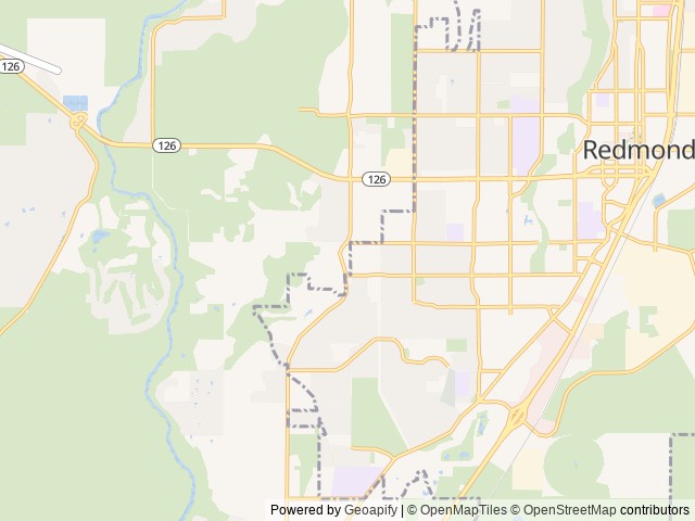 Map for Cozy Wolf Den near Redmond, OR