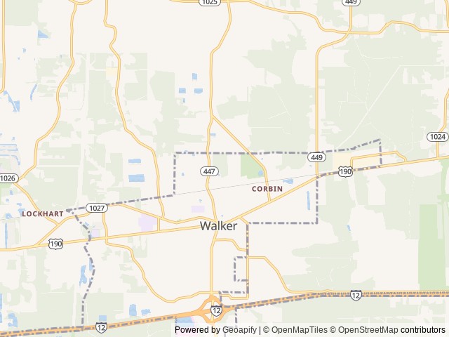 Map for The Bullet near Walker, LA
