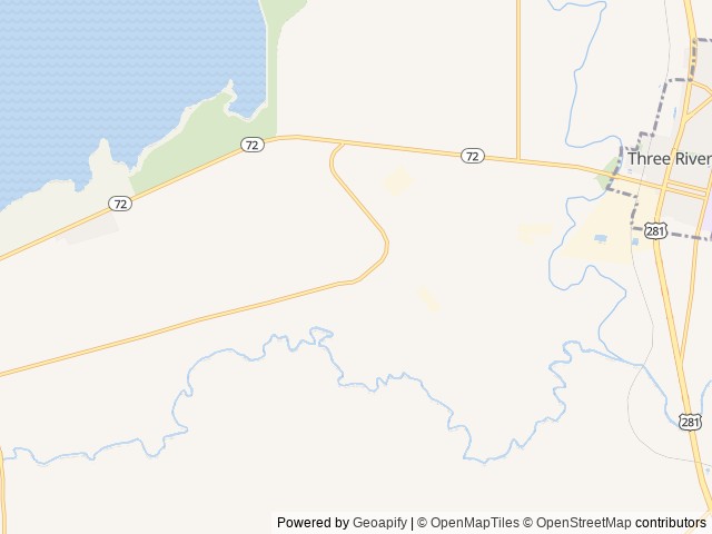 Map of Big Mesquite RV Park, Three River, Texas location at Three Rivers, TX, United States