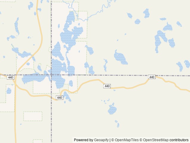 Map of Tom's Lake Cabin location at Rapid River, MI, United States