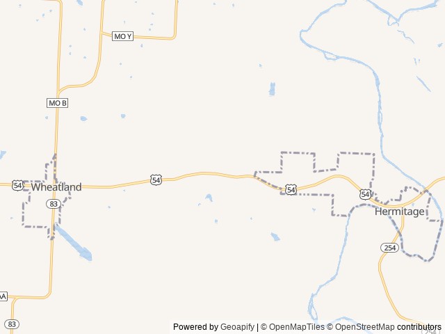 Map for The Allens Cozy Camper near Wheatland, MO