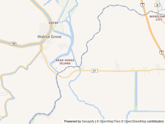 Map of Wimpy’s California Delta Resort location at Walnut Grove, CA, United States