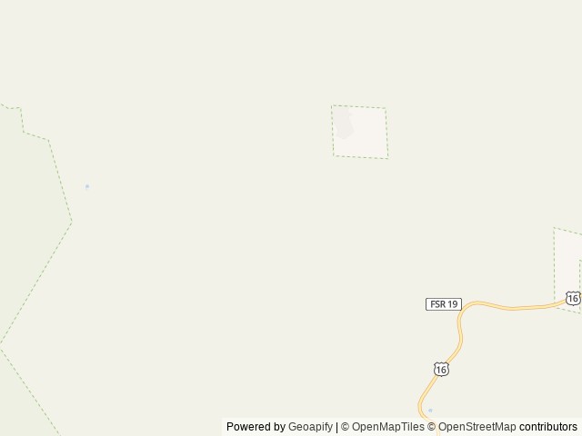 Map of Hunter Campground location at Buffalo, WY, United States